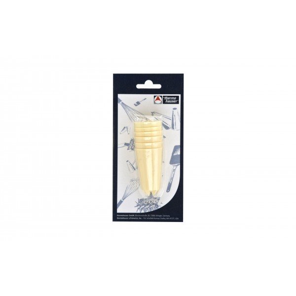 Komplet 6 końcówek do rękawów cukierniczych karbowane