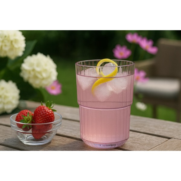 Szklanka nietłukąca 400 ml Linea różowa 10578