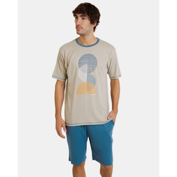 Piżama męska rozm. M P241302 Stone 429