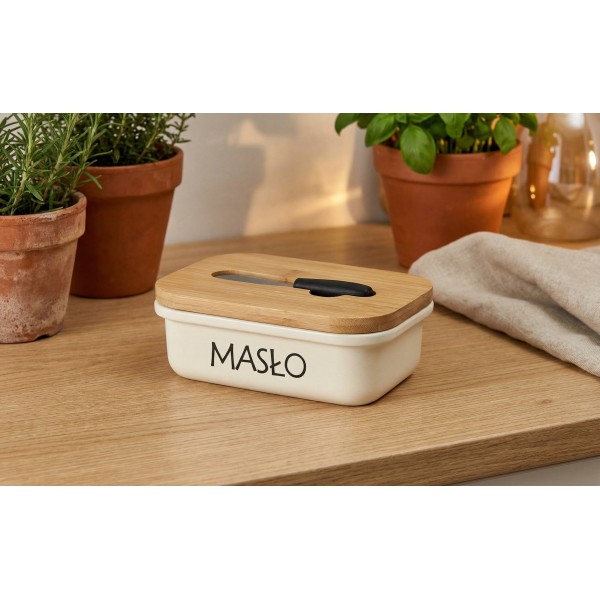 Maselniczka stalowa z pokrywką i nożykiem Tadar 464789