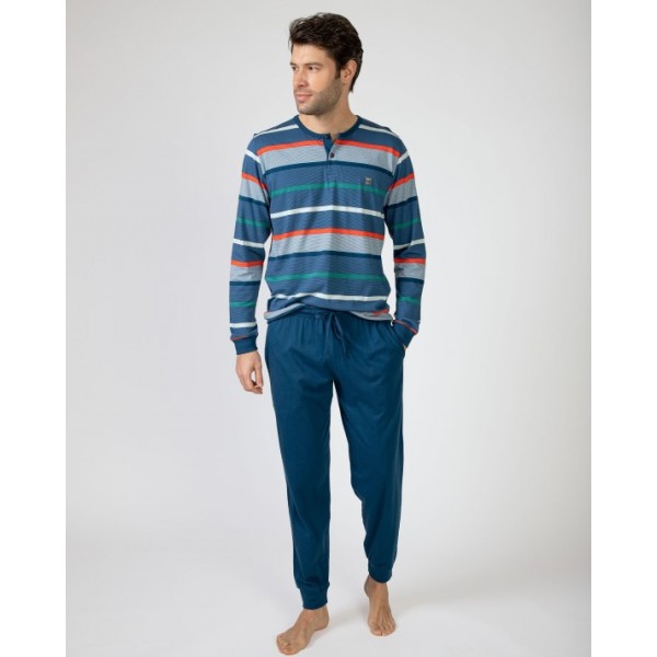 Piżama męska rozm. L P751305 Navy Blue