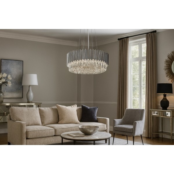 Lampa wisząca kryształowa Stic Chrome 60181/13