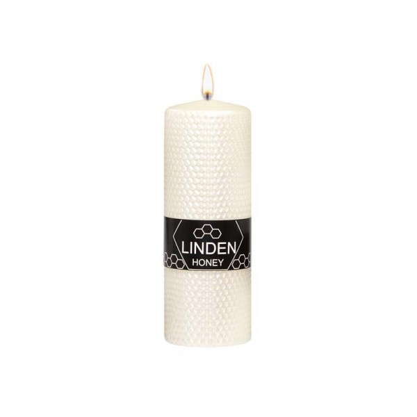 Świeca pieńkowa 20 cm Linden Hon. perłowa 200/70