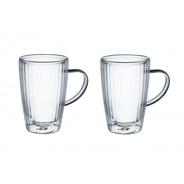 Komplet 2 szklanek termicznych 450 ml Curly z podwójną ścianką