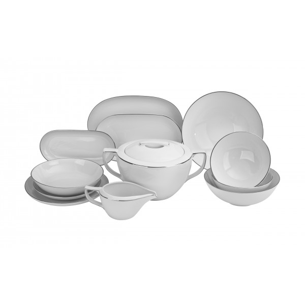 Serwis obiadowy 12/44 el. + Waza City Platyna B325