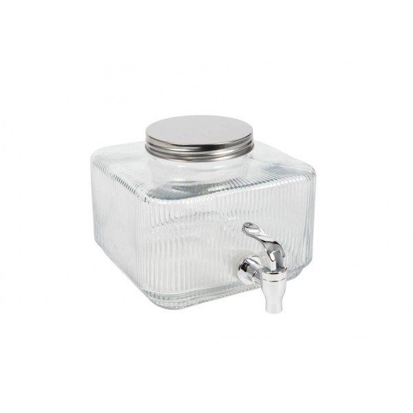 Słoik z kranem 3 L Party niski paski