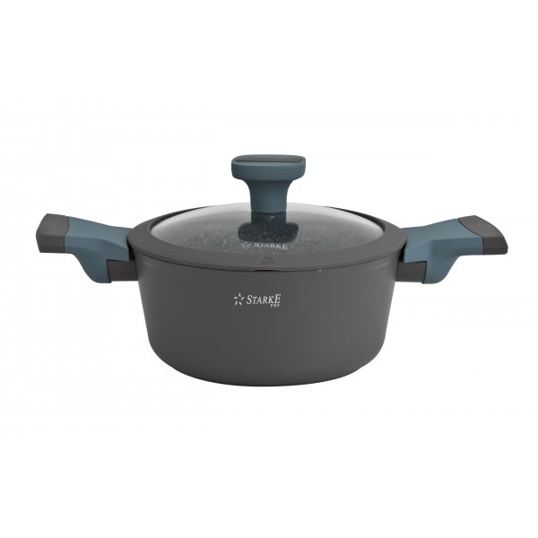 Garnek 2,6 L Luxury Grey z powłoką Marble na indukcję