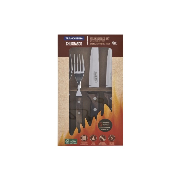 Komplet sztućców do steków 4el. Churrasco