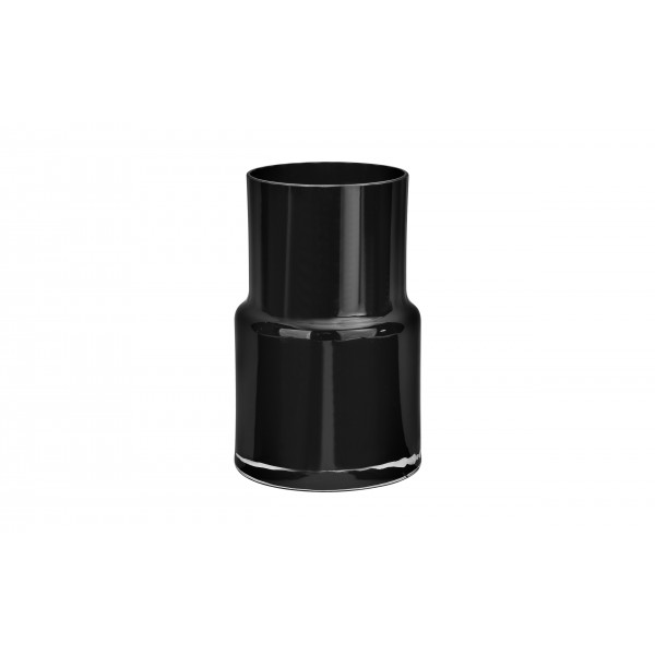 Wazon szklany czarny rurka Krosno