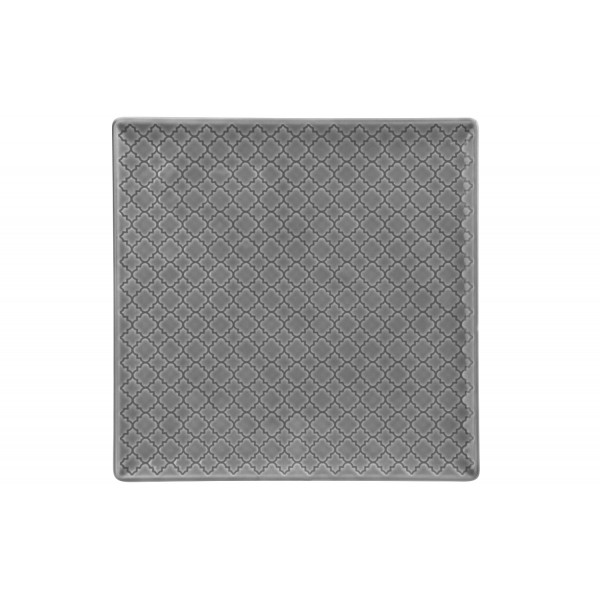 Talerz płytki kwadratowy 25,5cm Marrakesz szary K1