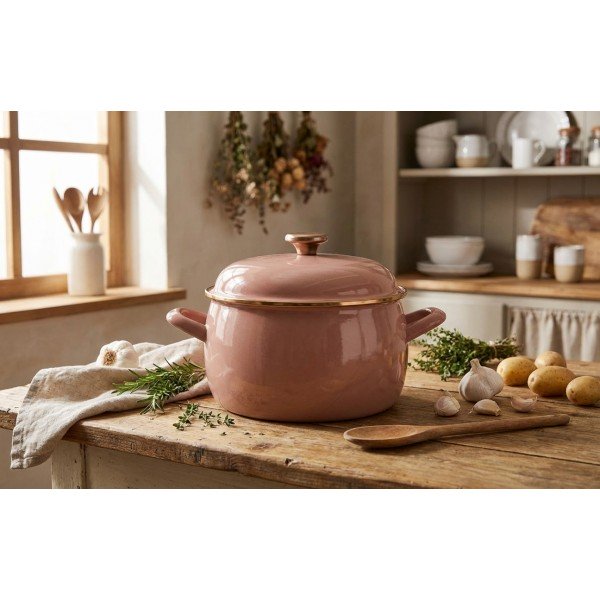 Garnek emaliowany 7,5 L Metalac Mocha Mousse