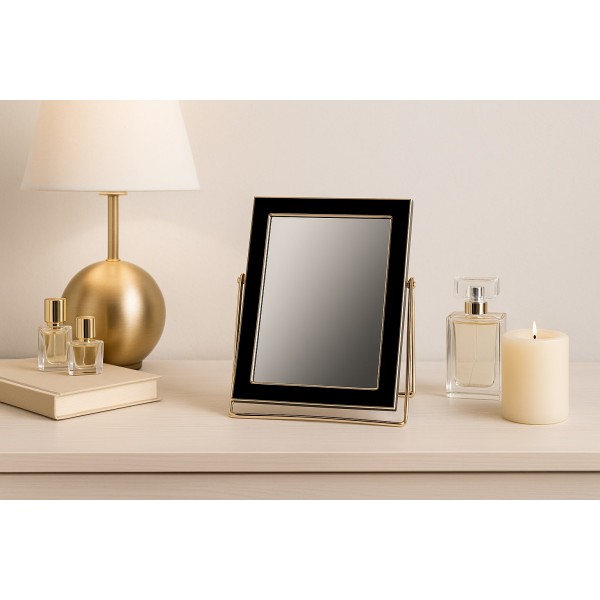 Lusterko 16,5x22 cm złoto - czarne 9950