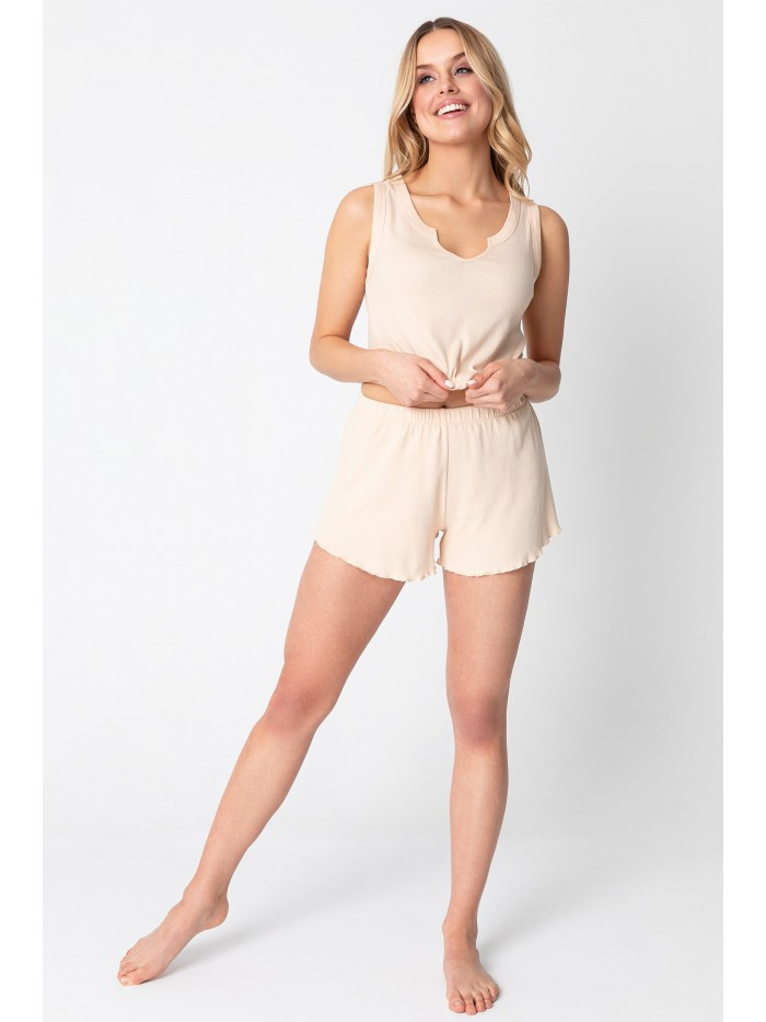 LA101 Szorty do spania - brzoskwiniowe