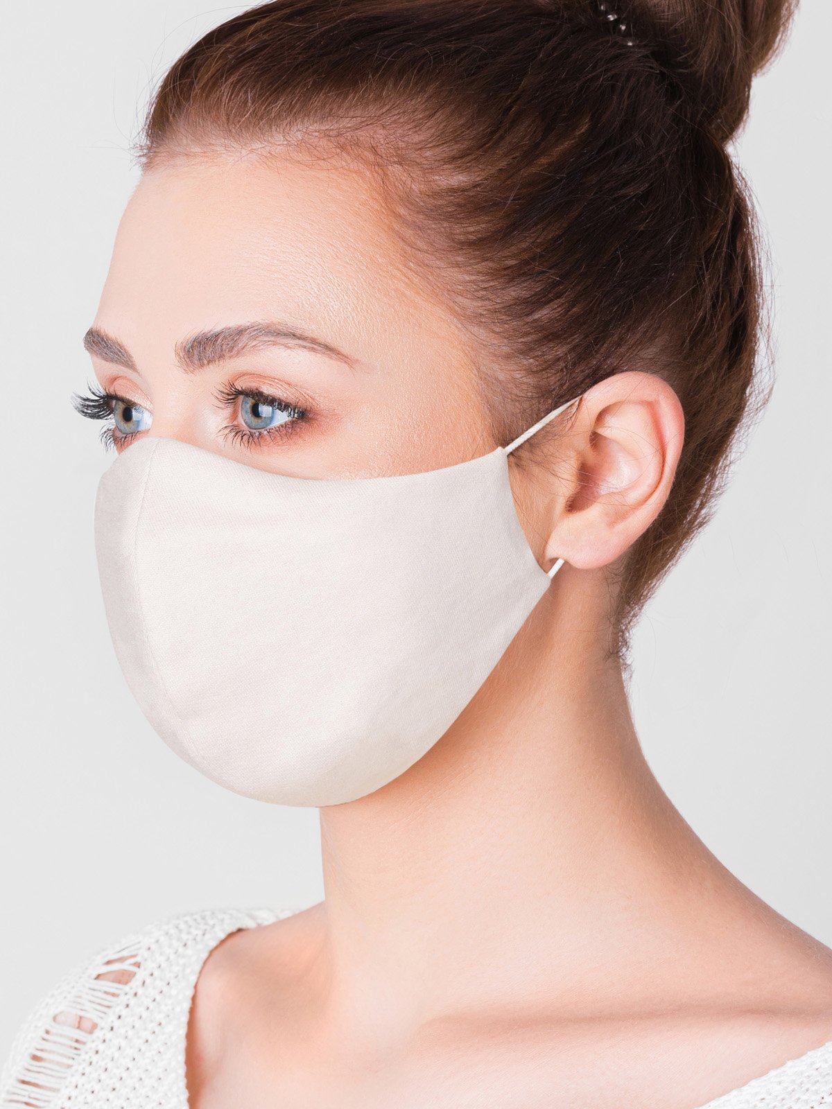 Maseczka wielorazowa - beżowa A261 - uniwersalny