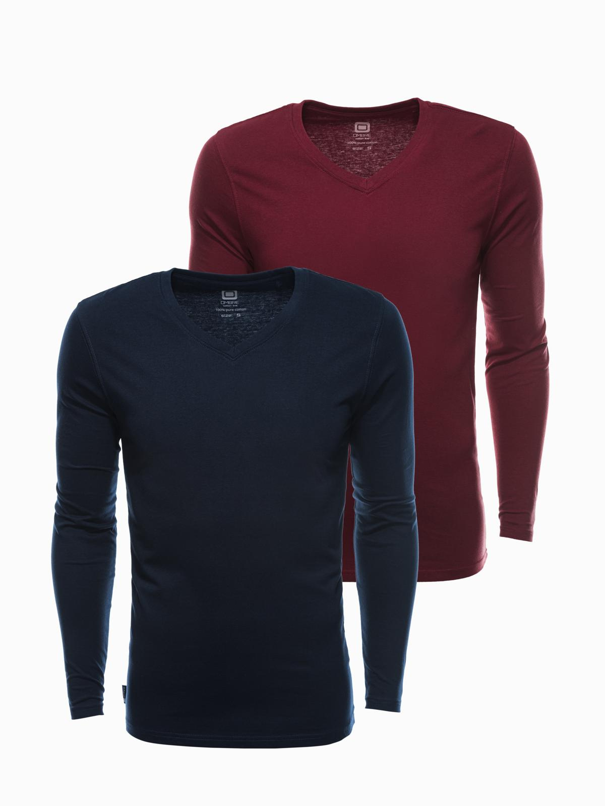 Zestaw longsleeve męski V-NECK - mix 2-pak V7 - Rozmiar: XXL