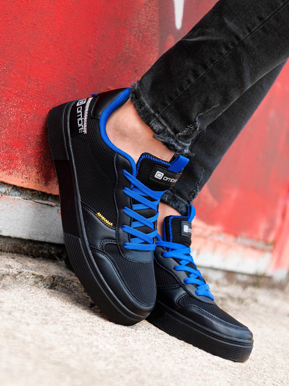 Buty męskie sneakersy - czarne T367 - 40