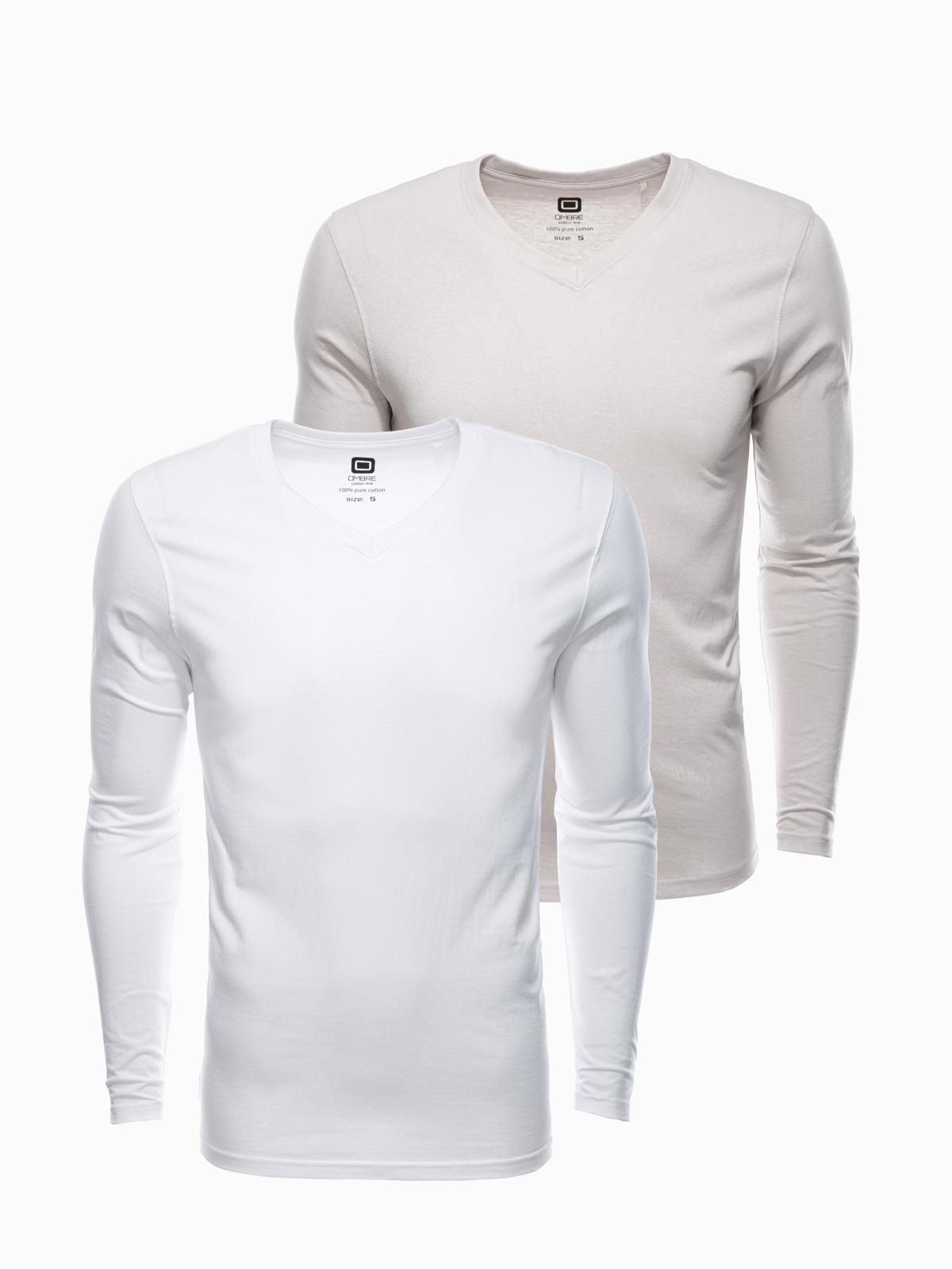 Zestaw longsleeve męski V-NECK - mix 2-pak V8 - Rozmiar: L