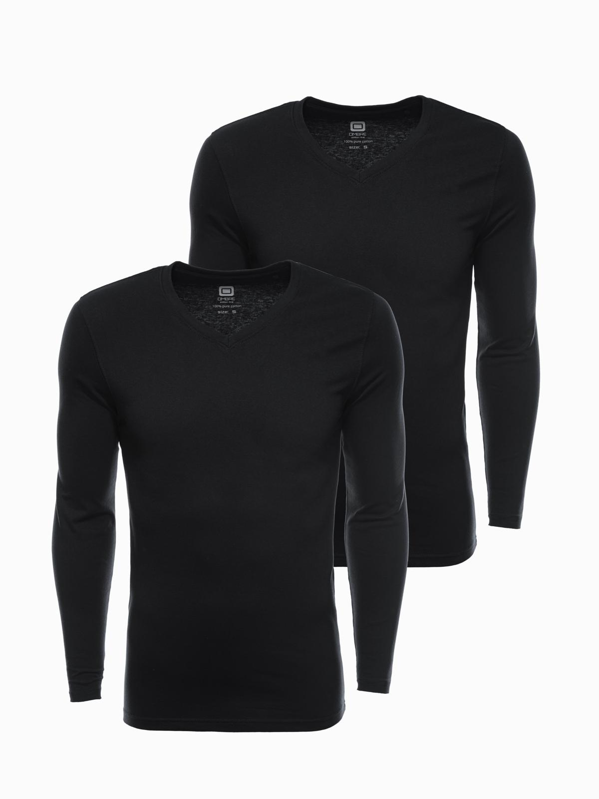 Zestaw longsleeve męski V-NECK - mix 2-pak V4