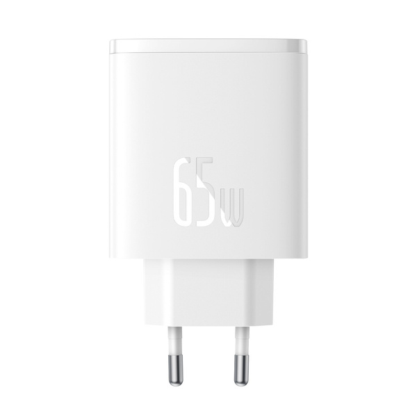 Baseus GaN5 Cube Pro | Ładowarka sieciowa zasilacz 3x USB-C USB-A 65W Power Delivery 3.0 QC 3.0 Huawei SCP FCP AFC PPS