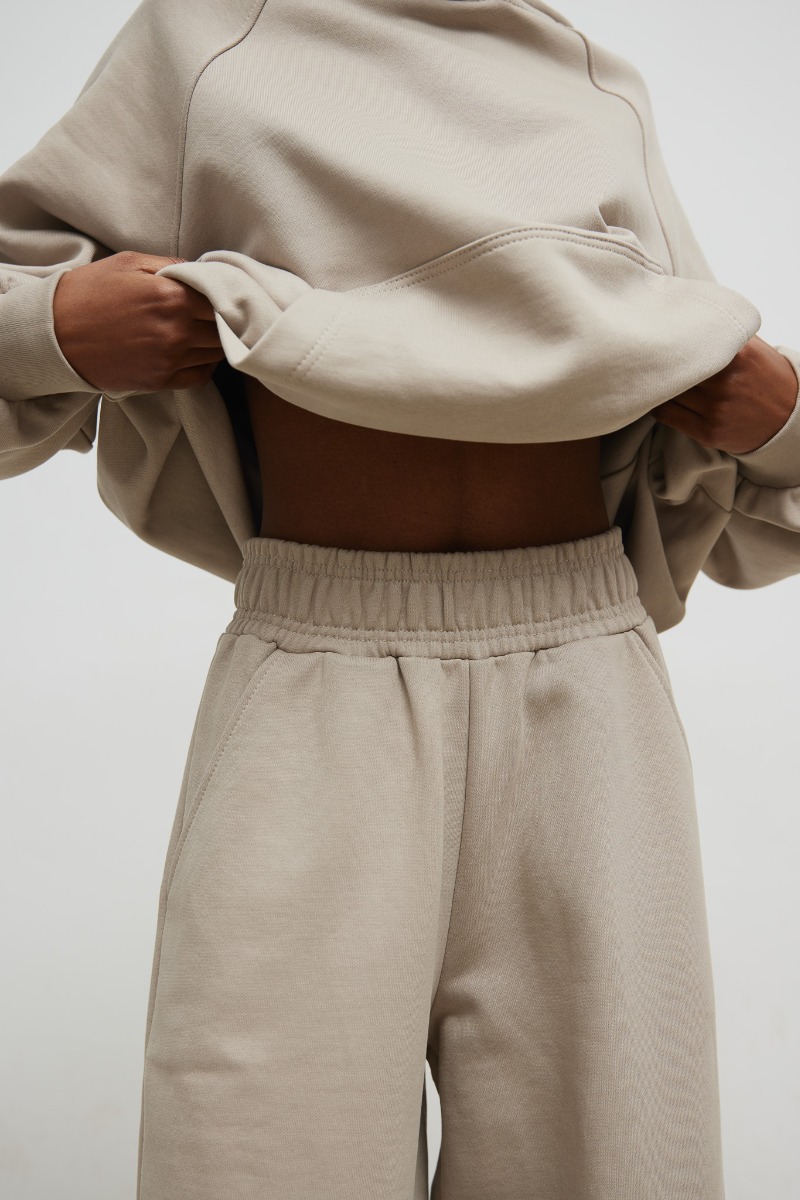 Spodnie z szerokimi nogawkami w kolorze BEIGE TONE - MEMPHIS-L