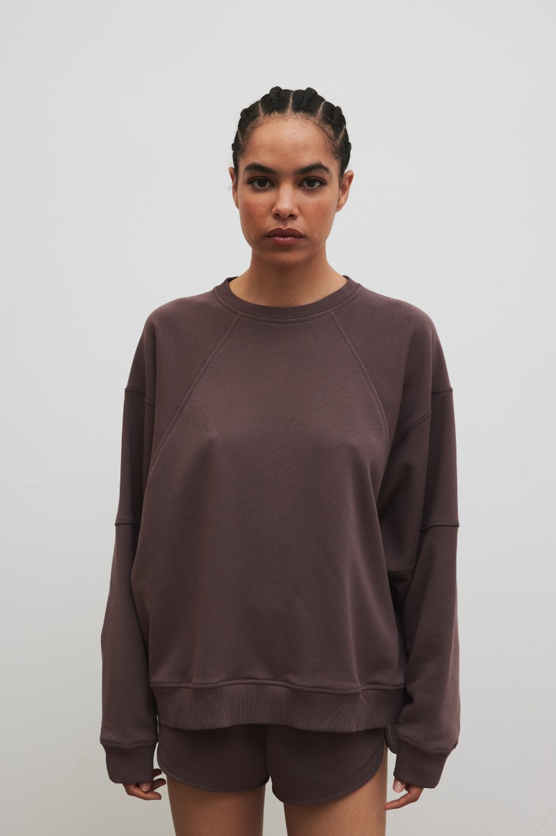 Bluza damska z przeszyciami w kolorze PURPLE TAUPE - NORD