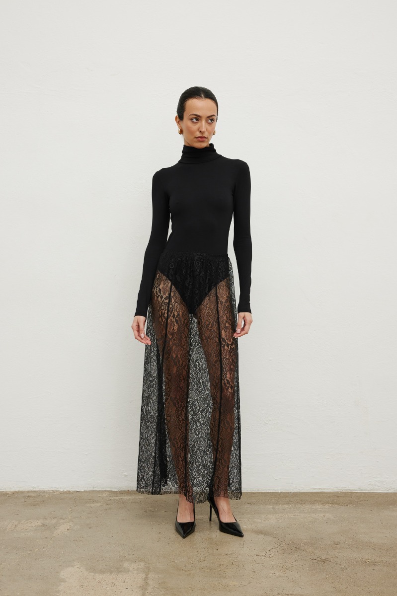 Spódnica koronkowa w kolorze BLACK- SERENE