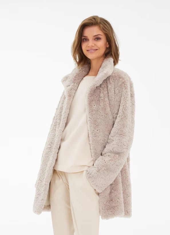 FUTERKOWA KURTKA JASNY ORZECH JUVIA