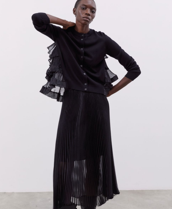 CZARNA PLISOWANA SPÓDNICA