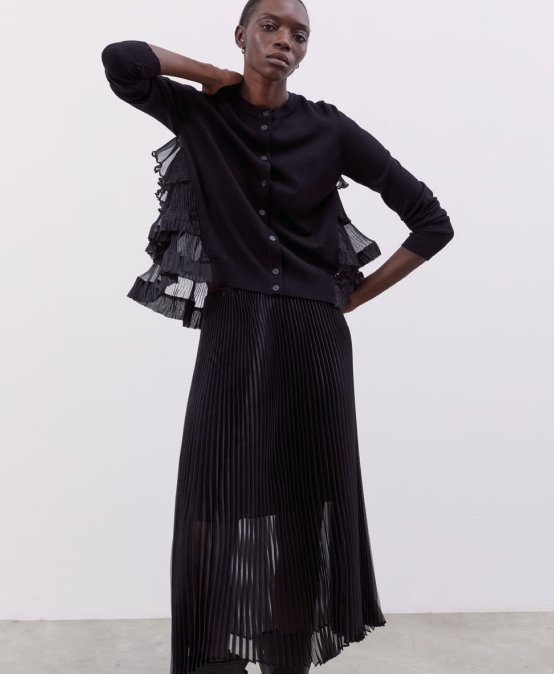 CZARNA PLISOWANA SPÓDNICA