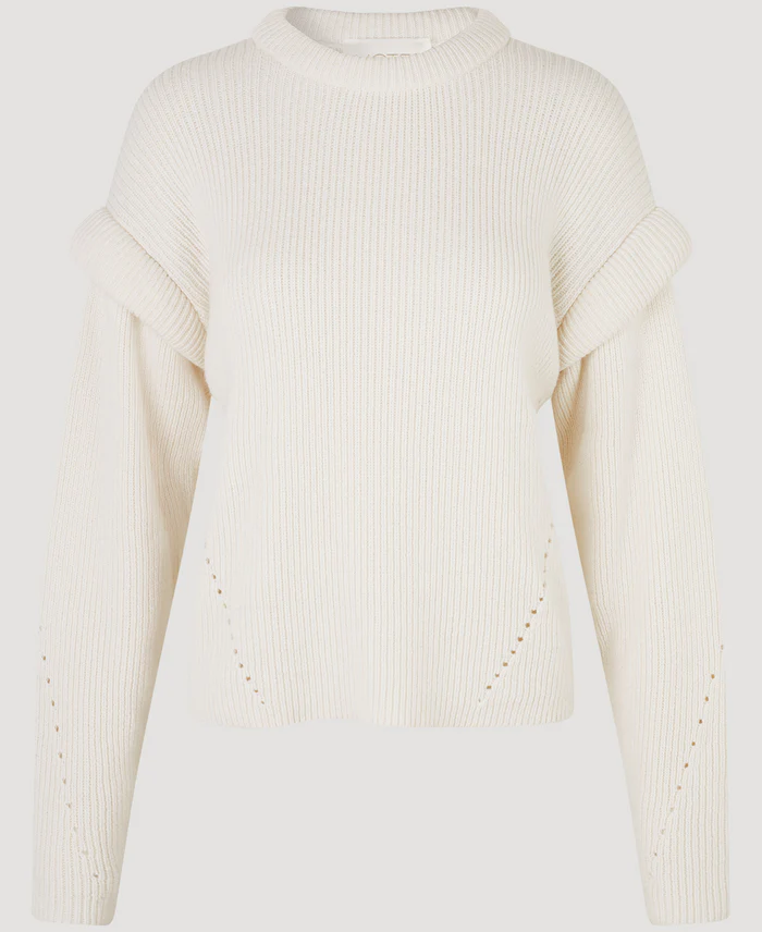 KREMOWY SWETER Z DZIANINY NOTES DU NORD