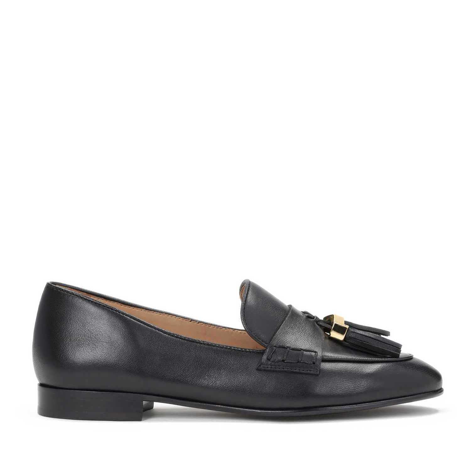 Czarne półbuty damskie