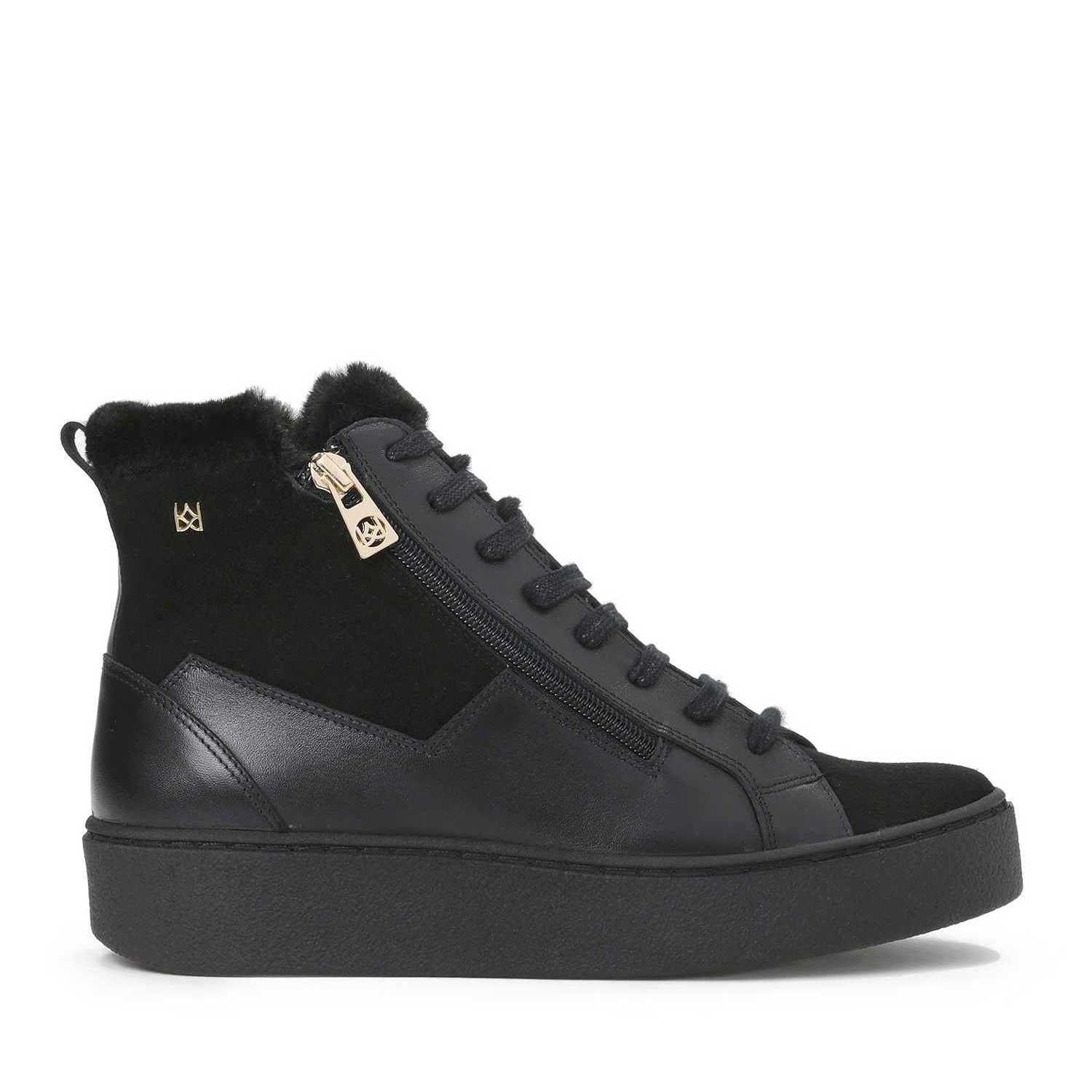 Czarne trzewiki damskie