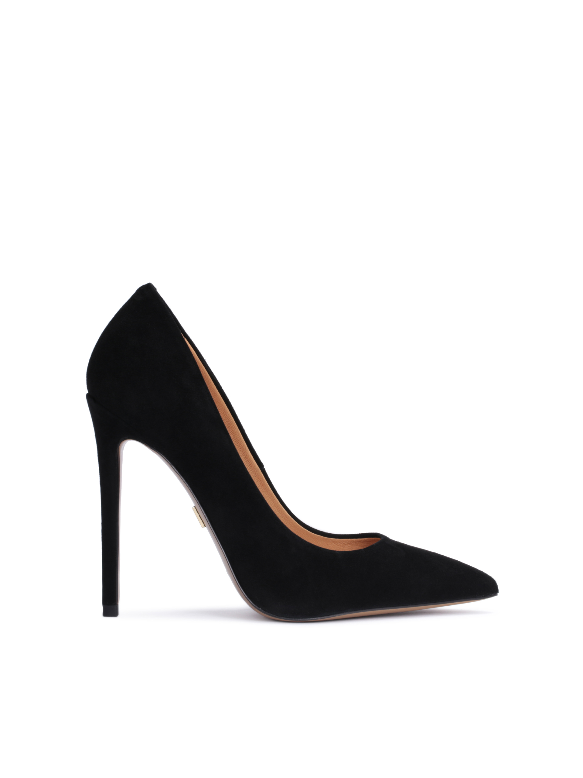 Klasyczne czarne czółenka z zamszu