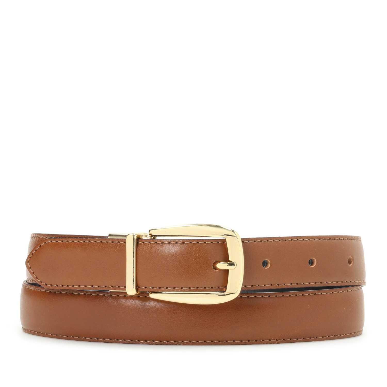 Brązowo-czarny pasek dwustronny damski