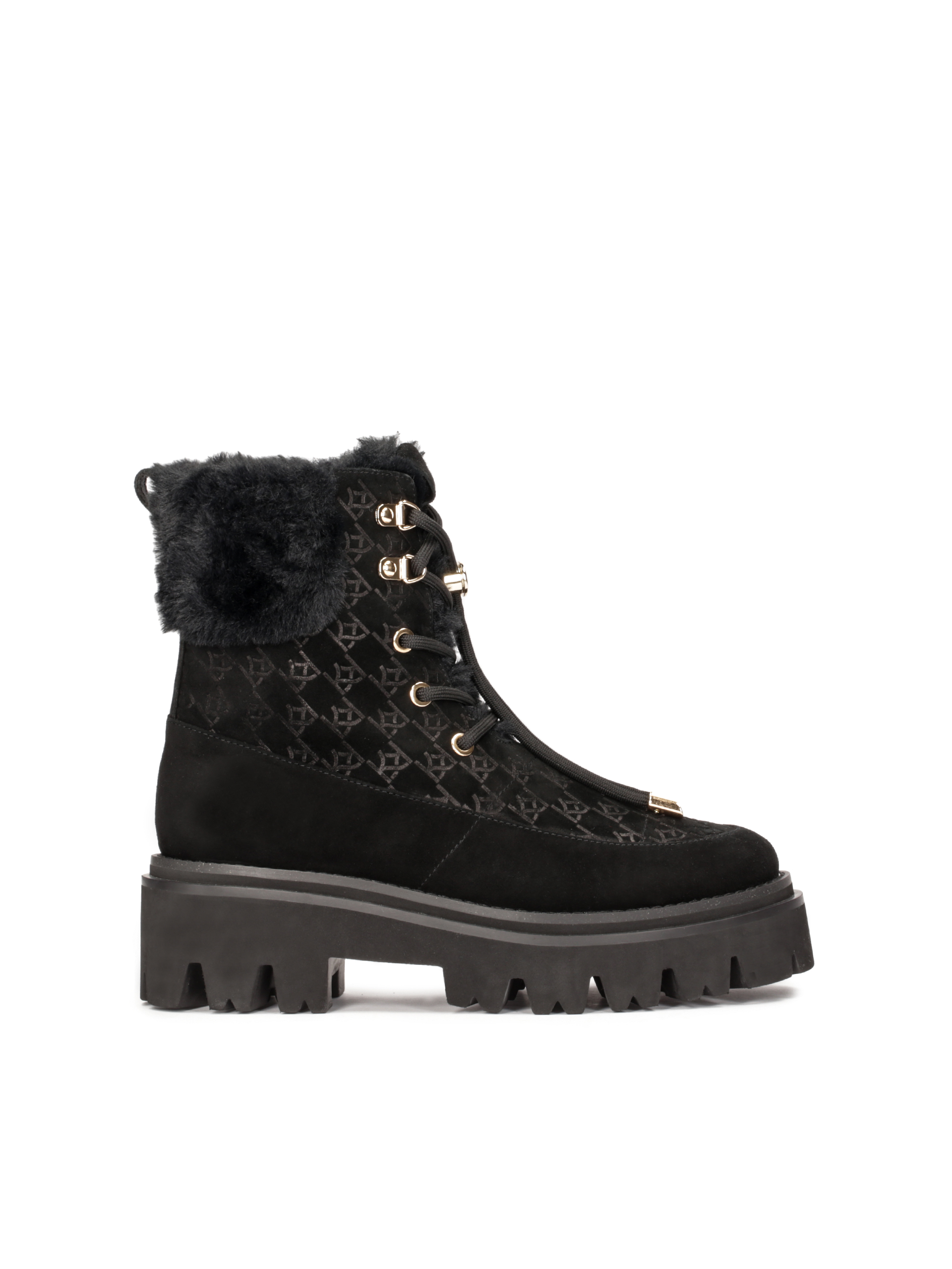 Zamszowe trzewik z futerkiem