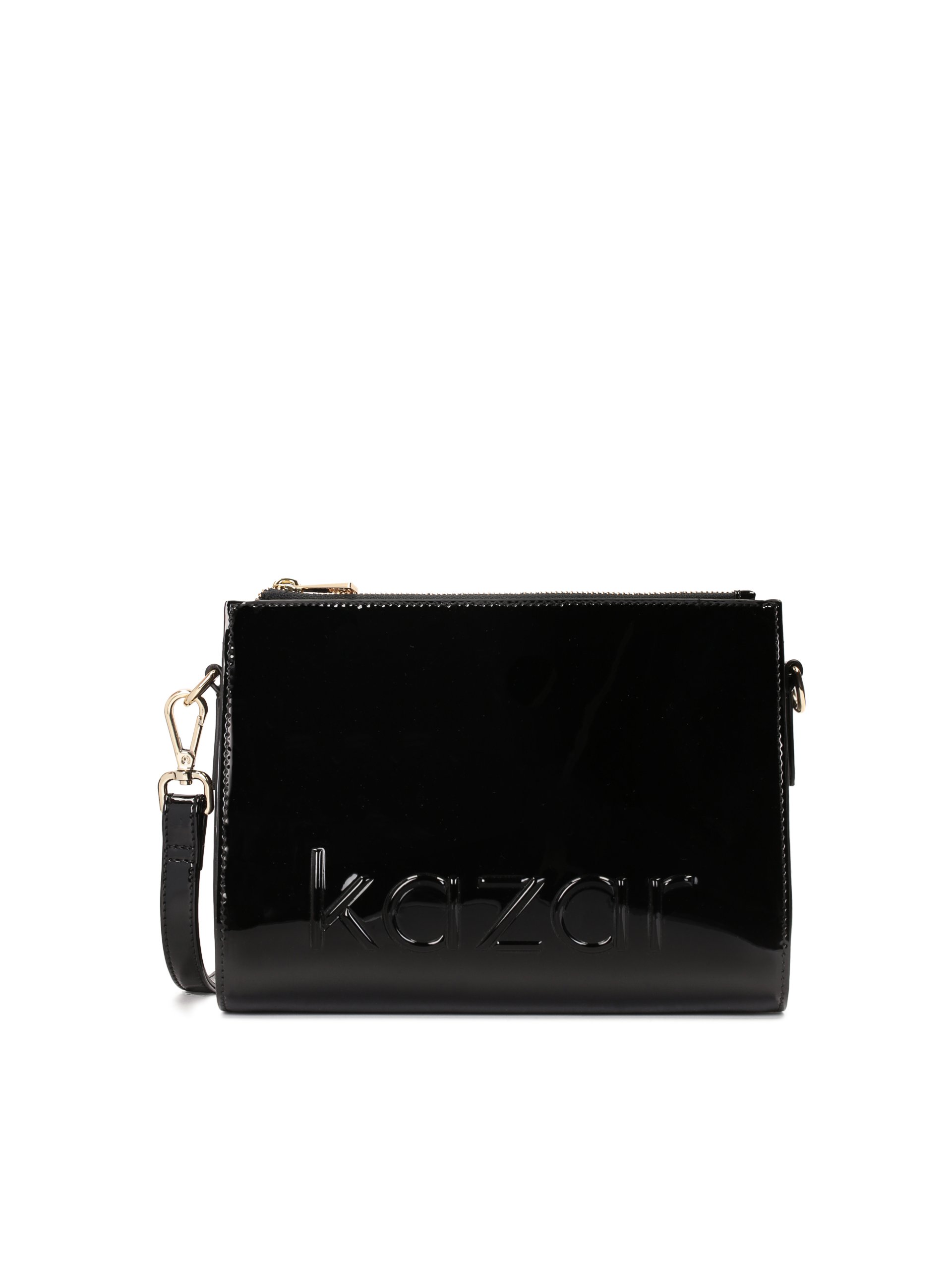 Lakierowana torebka na pasku w stylu minimal