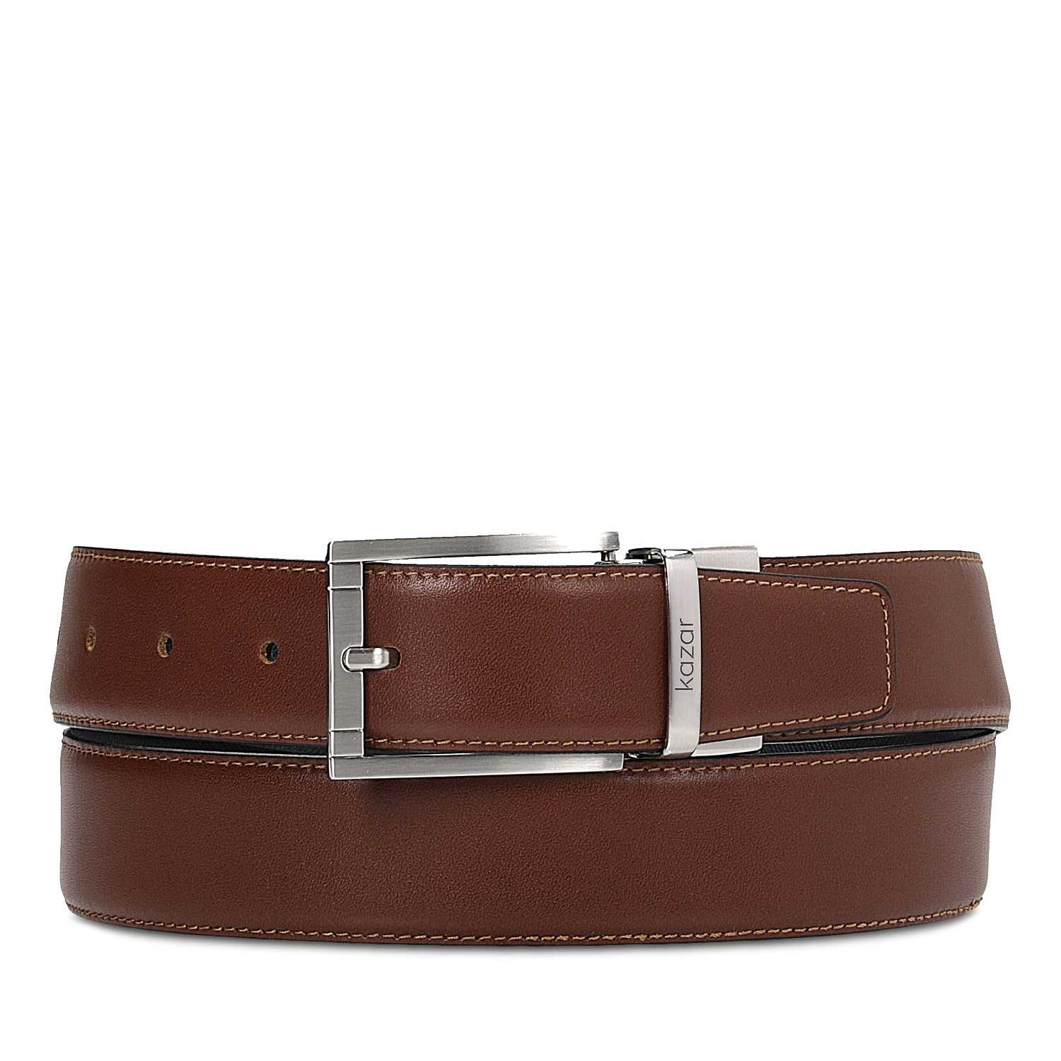 Brązowo-granatowy pasek dwustronny