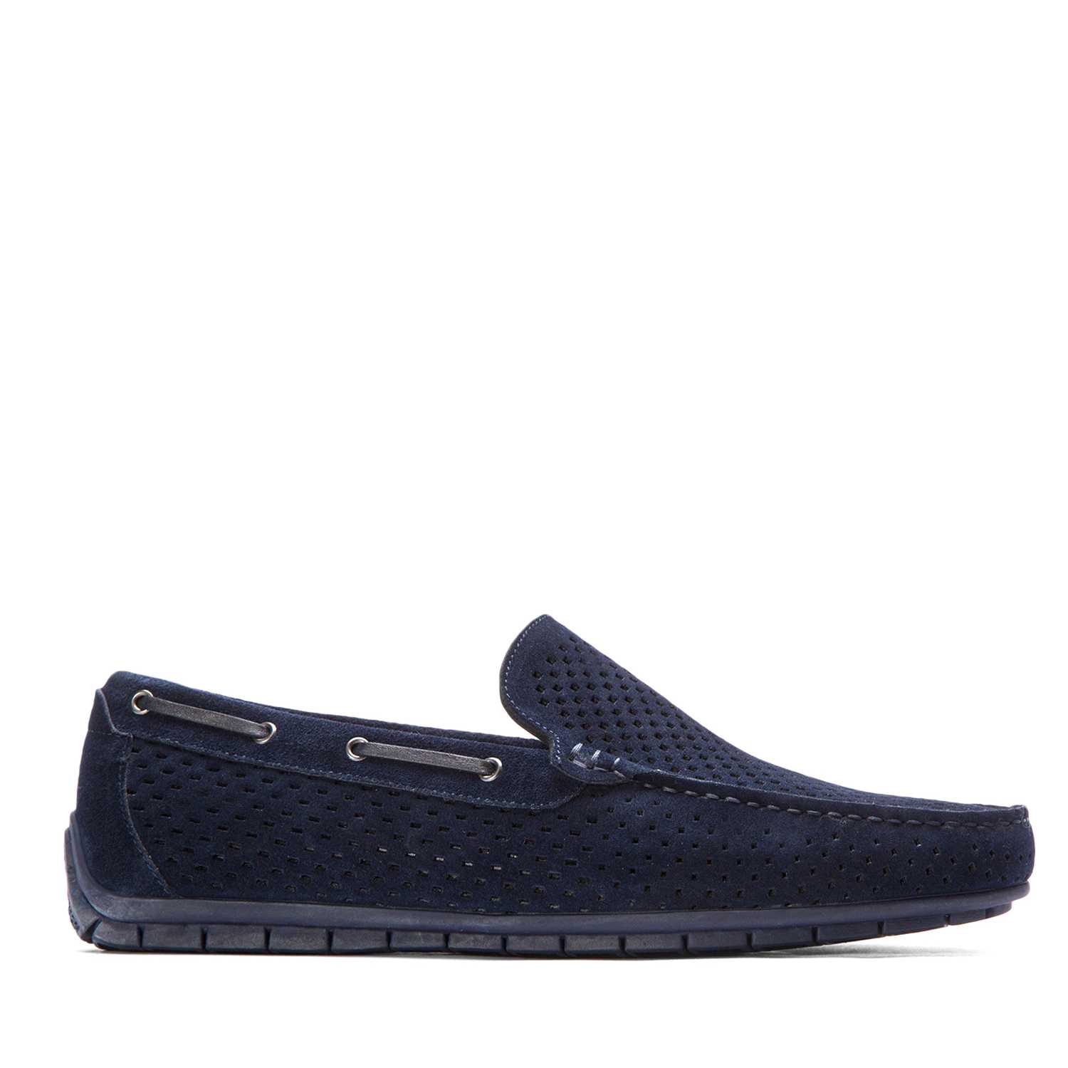 Granatowe mokasyny męskie
