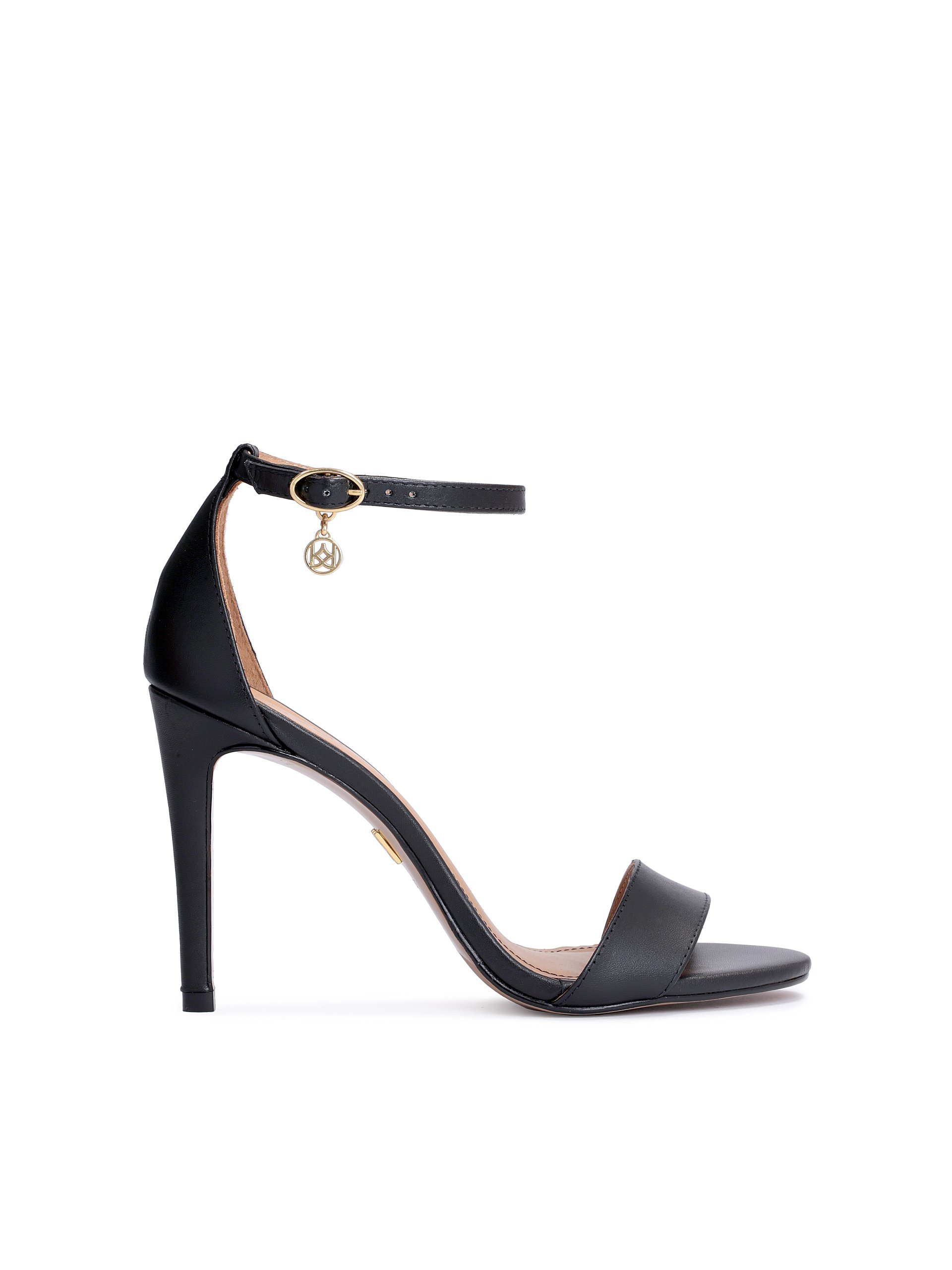 Klasyczne czarne sandały damskie z zakrytą piętą