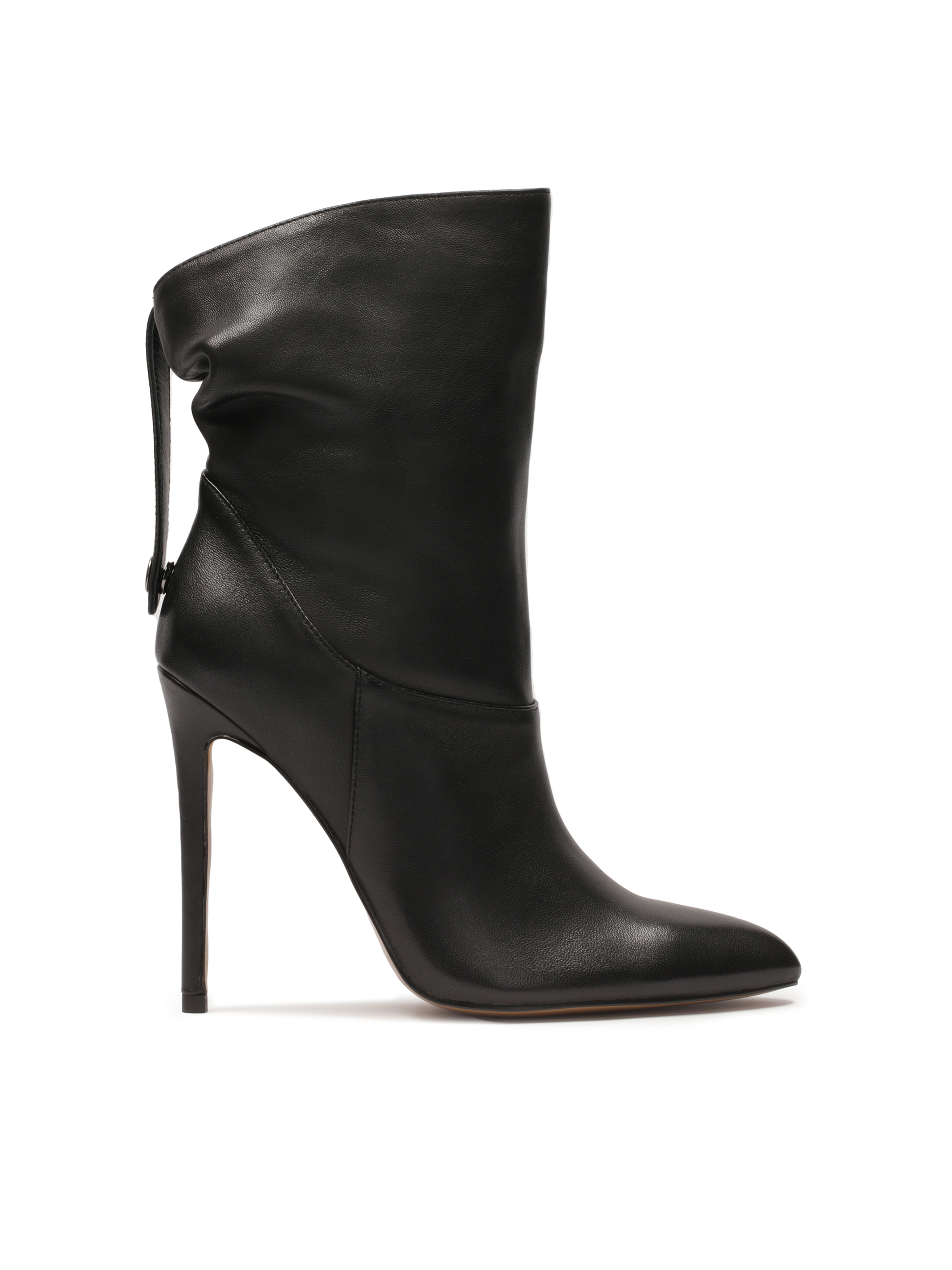 Wsuwane botki z marszczoną cholewką