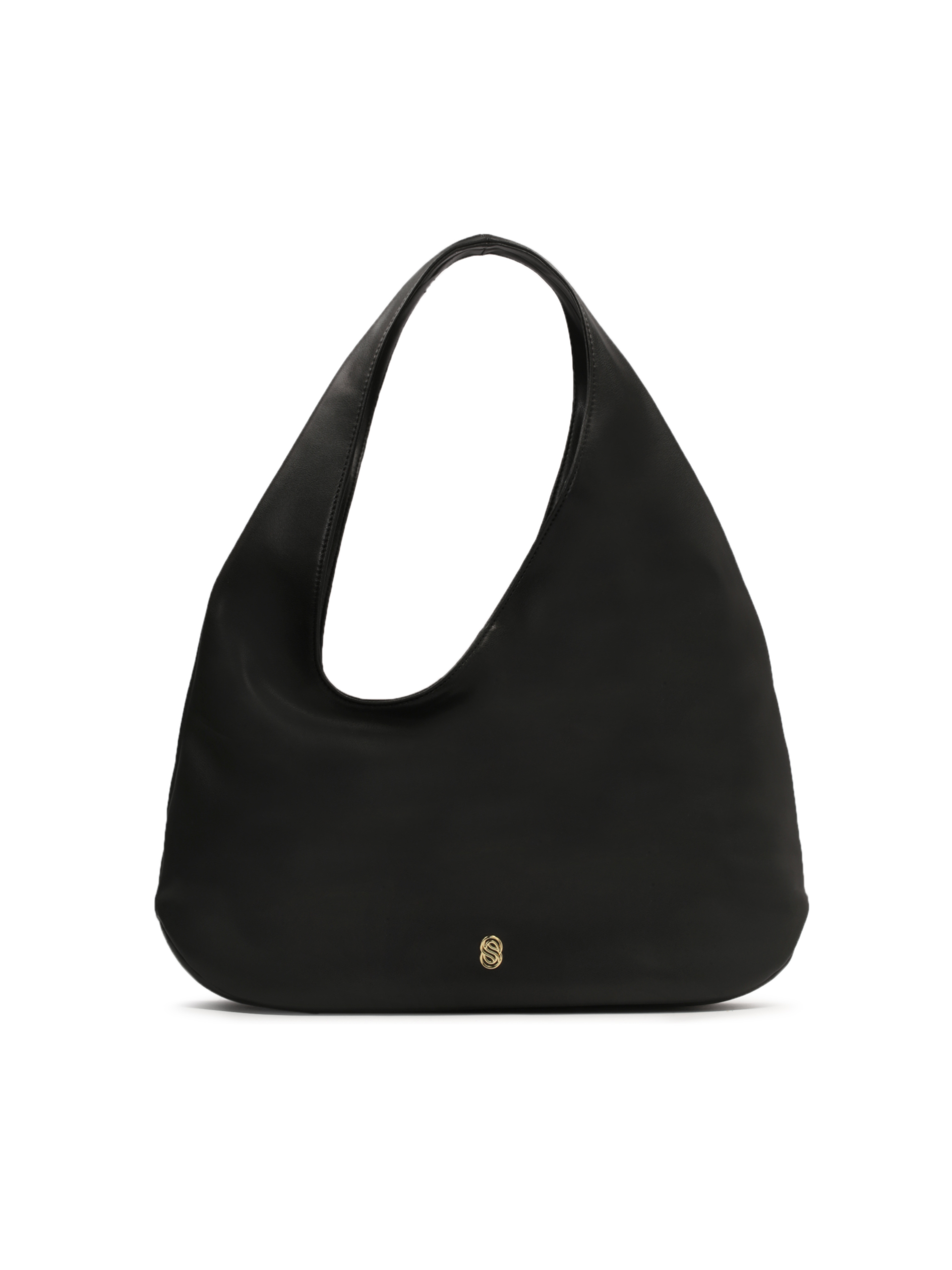 Skórzana torebka na ramię o asymetrycznym kształcie