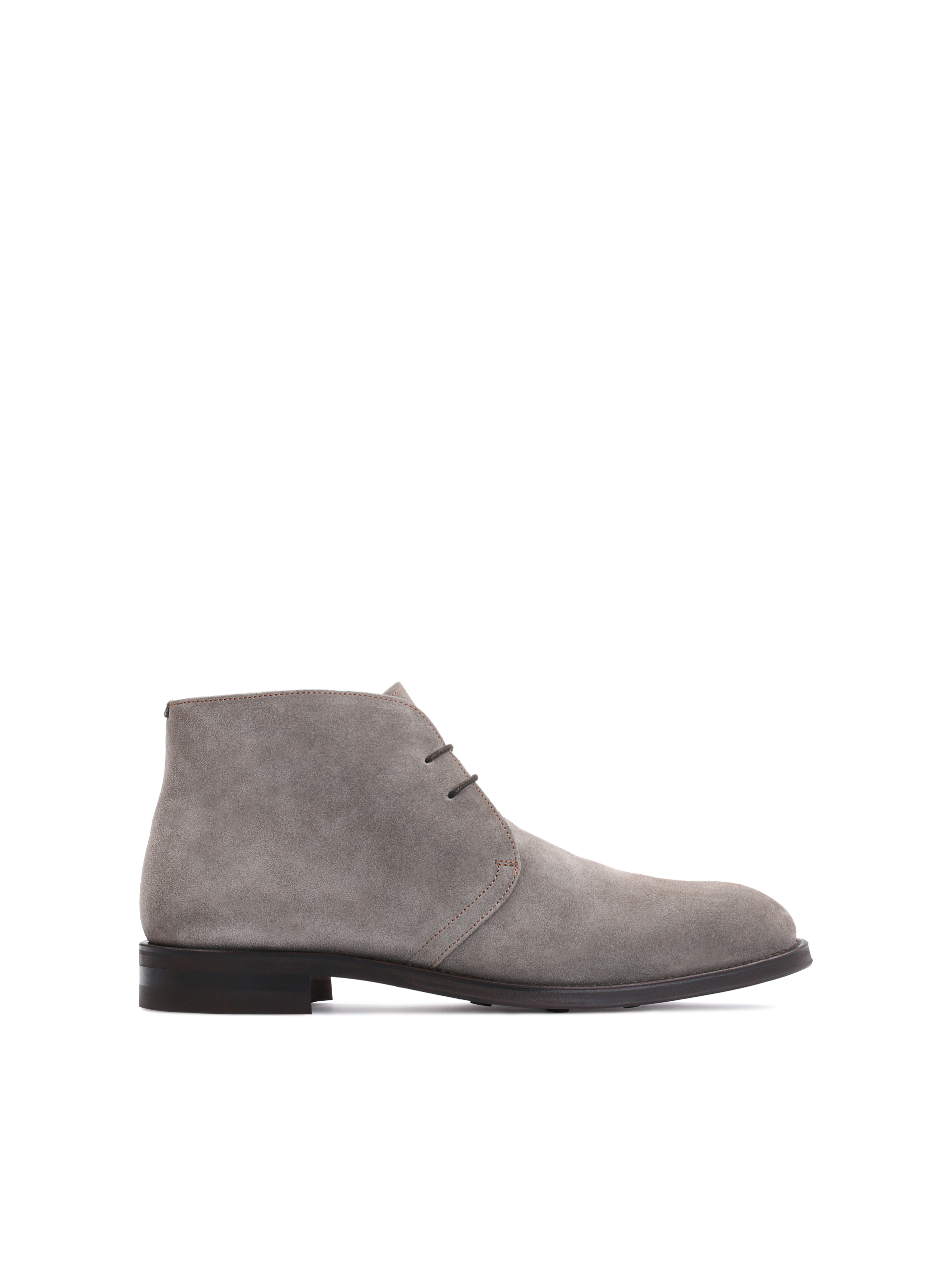 Klasyczne sznurowane trzewiki za kostkę z zamszu