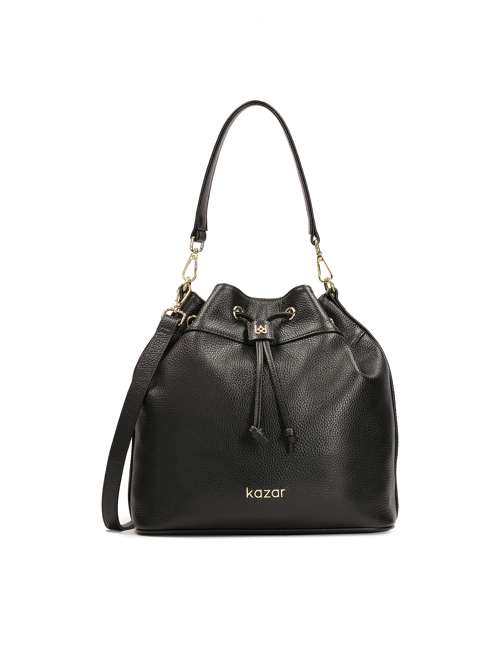 Skórzana torebka typu worek