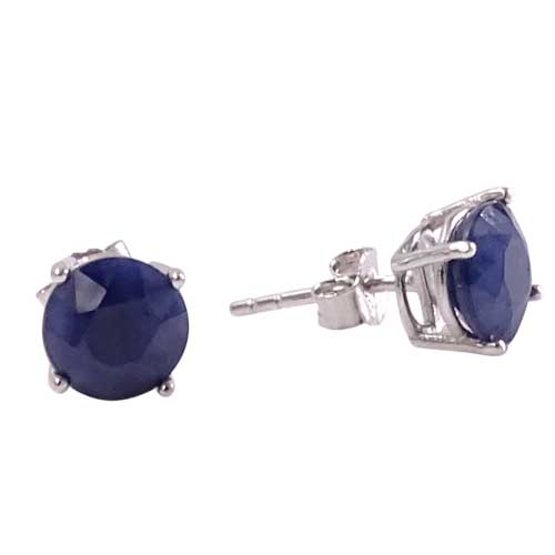 GALA Srebrne kolczyki z szafirami 1,7 ct.