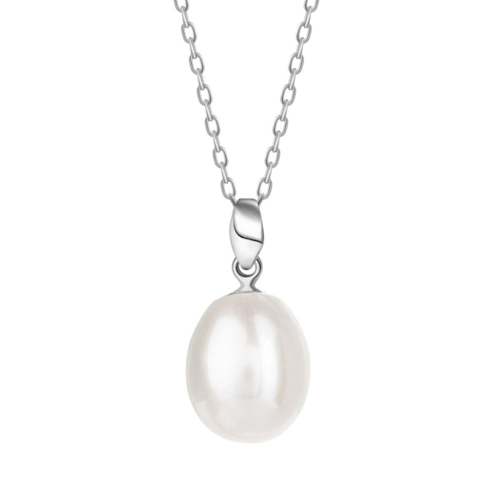 ALICE Bianco Srebrny naszyjnik z naturalną białą perłą
