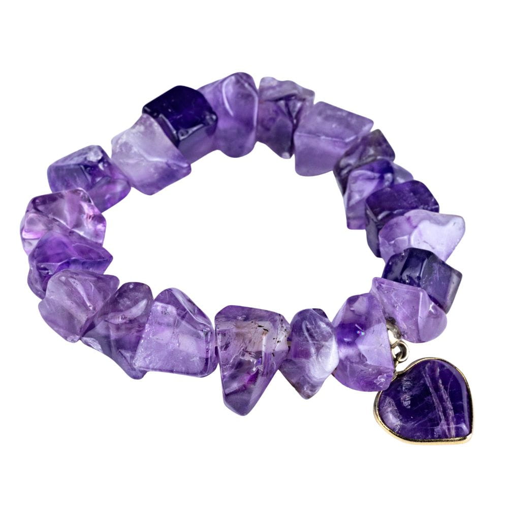 SAMBA Bransoletka ametyst serce