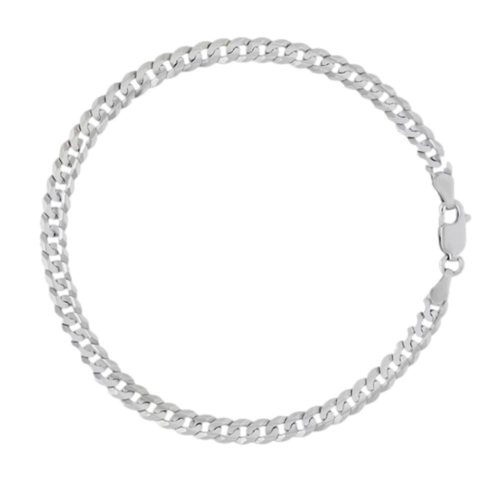 KAI Srebrna bransoleta męska, pancerka, diamentowana 8 mm