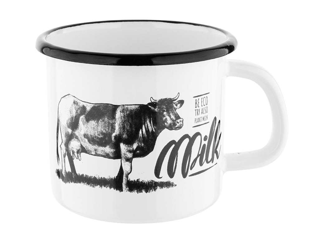 Kubek emaliowany do kawy herbaty prosty Emalia Polska Pleszew 500 ml