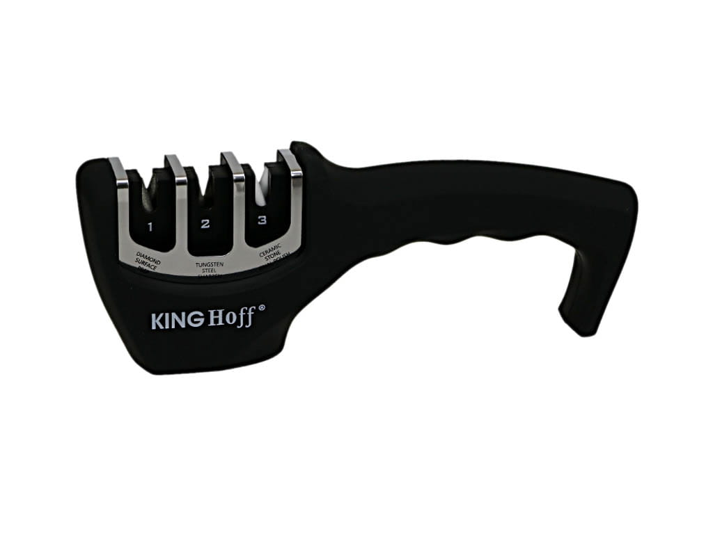 Ostrzałka KingHoff KH 1116 do noży noża potrójna zestaw Osełka