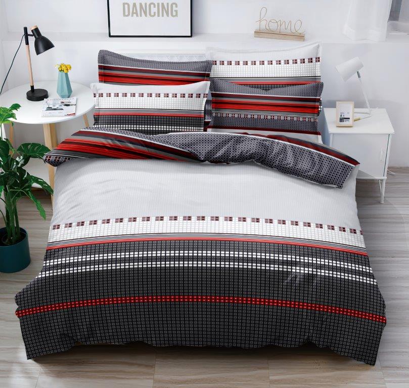 Pościel 160x200 bawełna satynowa 3D Cotton World gruba 3 części 351